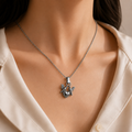 Angel Heart Pendant Necklace – Silver
